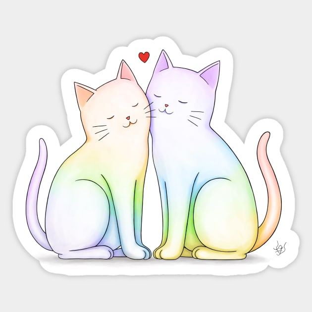 Rainbow Cats Sticker by BastetLand